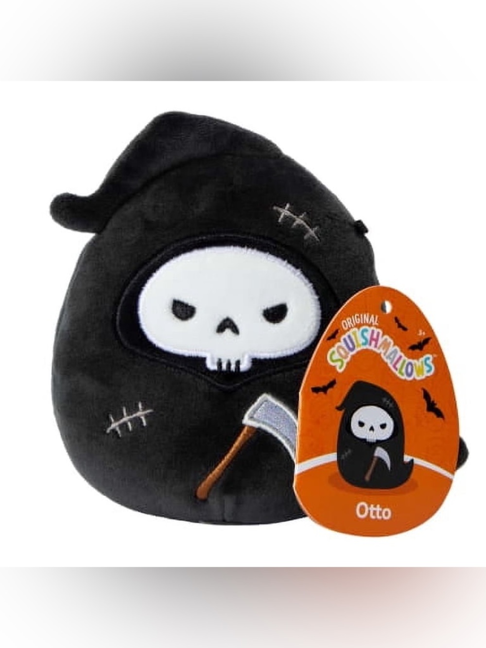 Squishmallows Otto the Grim Reaper Black Plush